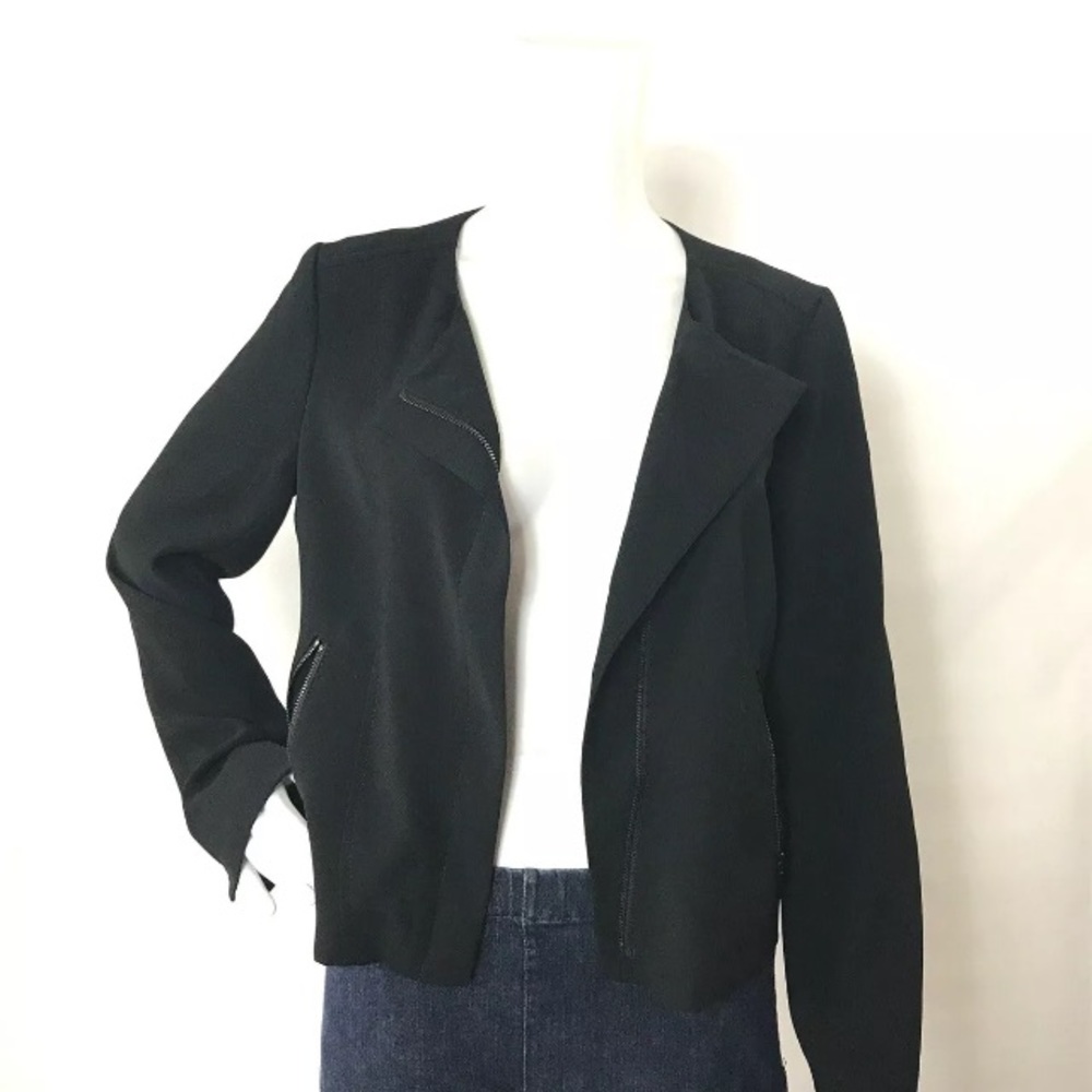 LOFT Asymmetric Zipper Blazer Jacket Size 4